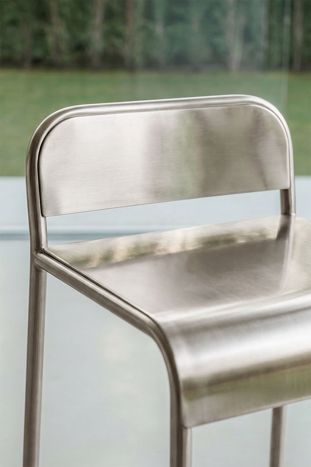 Tabouret haut en acier inoxydable Narnial, image de la galerie 2