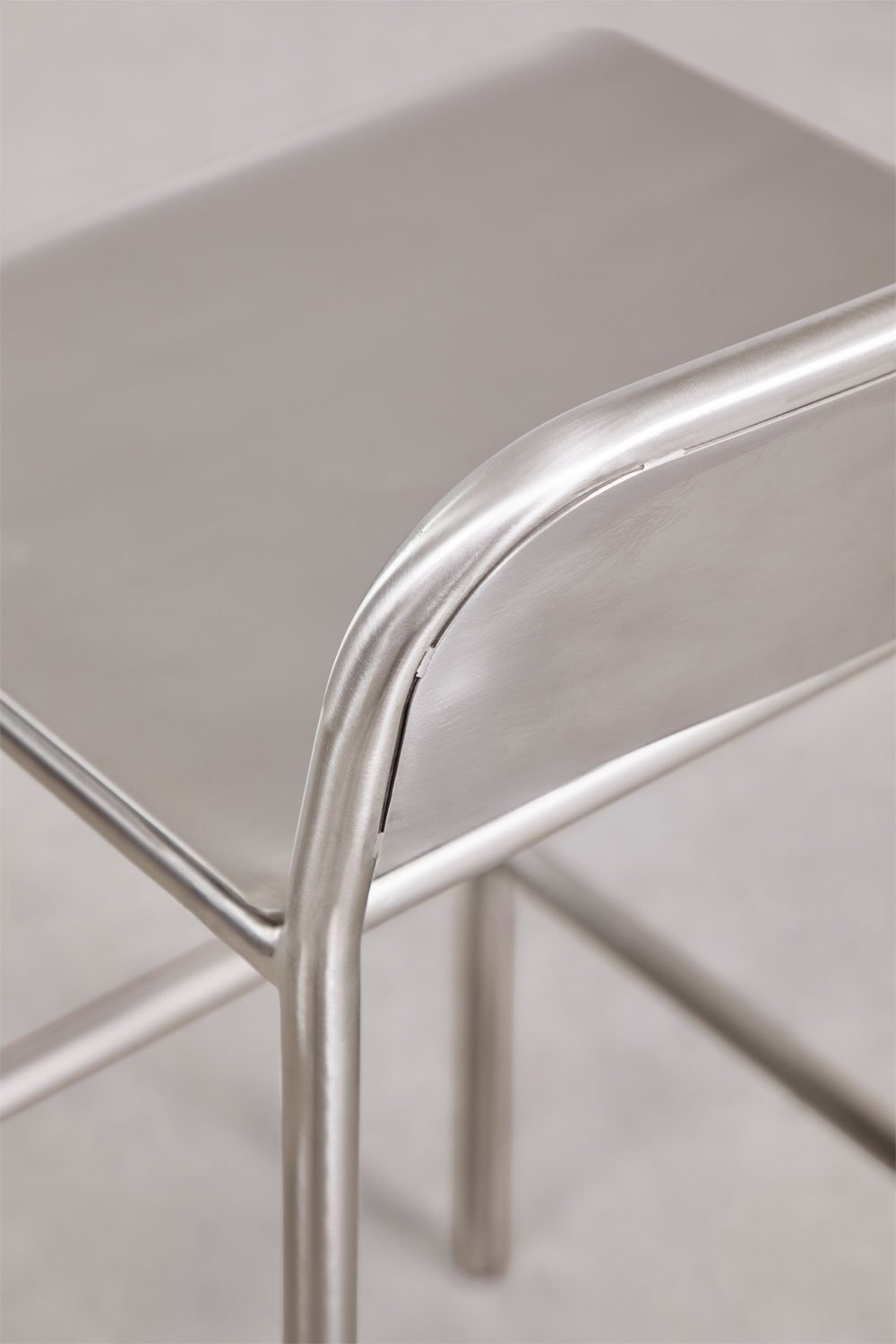 Pack de 2 tabourets hauts en acier inoxydable Narnial, image de la galerie 7