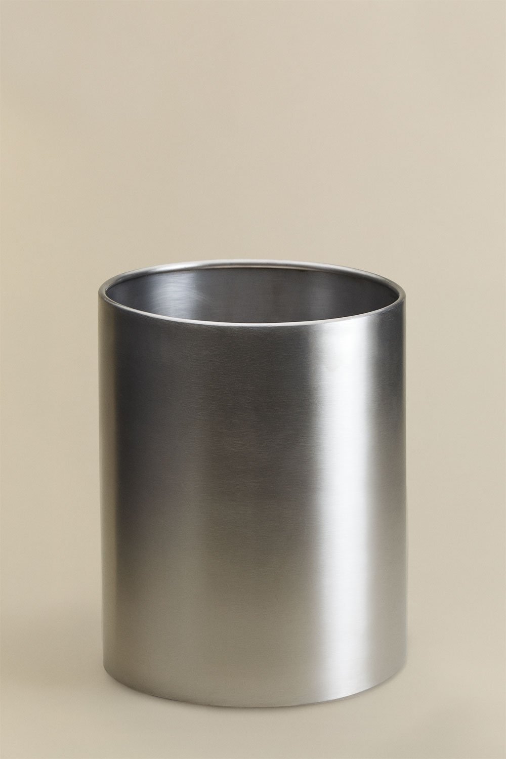 Pot de fleurs rond en acier inoxydable Auraia, image de la galerie 3