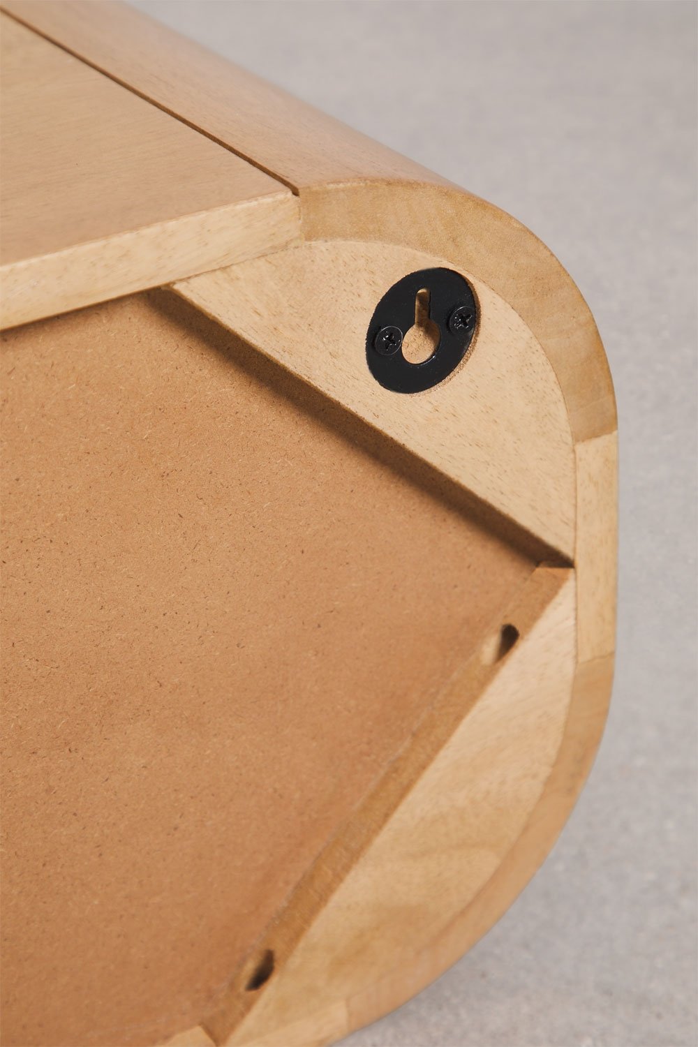 Table de chevet flottante 50x35 cm en bois de manguier et pierre naturelle Kivalina, image de la galerie 8