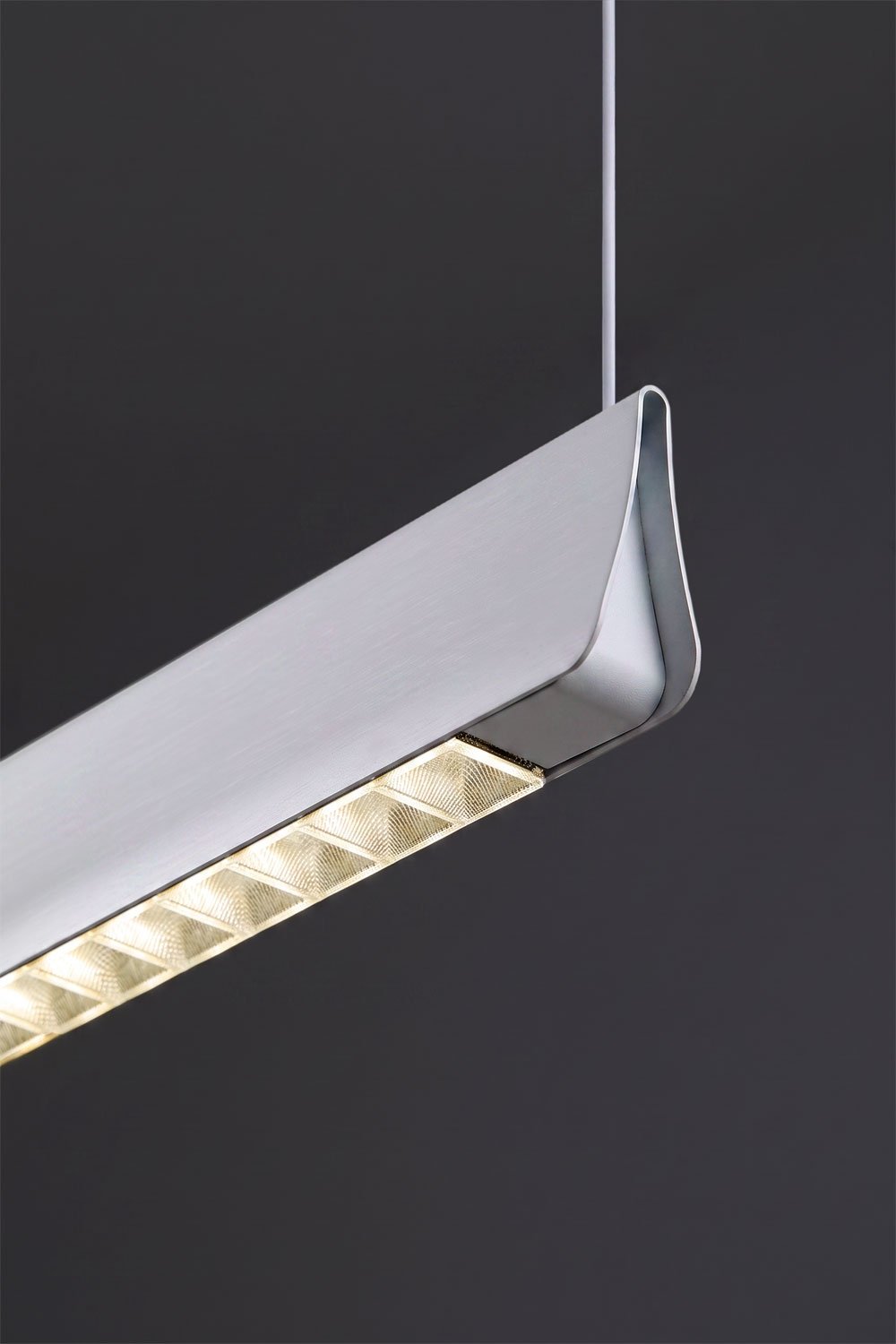 Suspension linéaire LED 120 cm en aluminium Mairen, image de la galerie 5