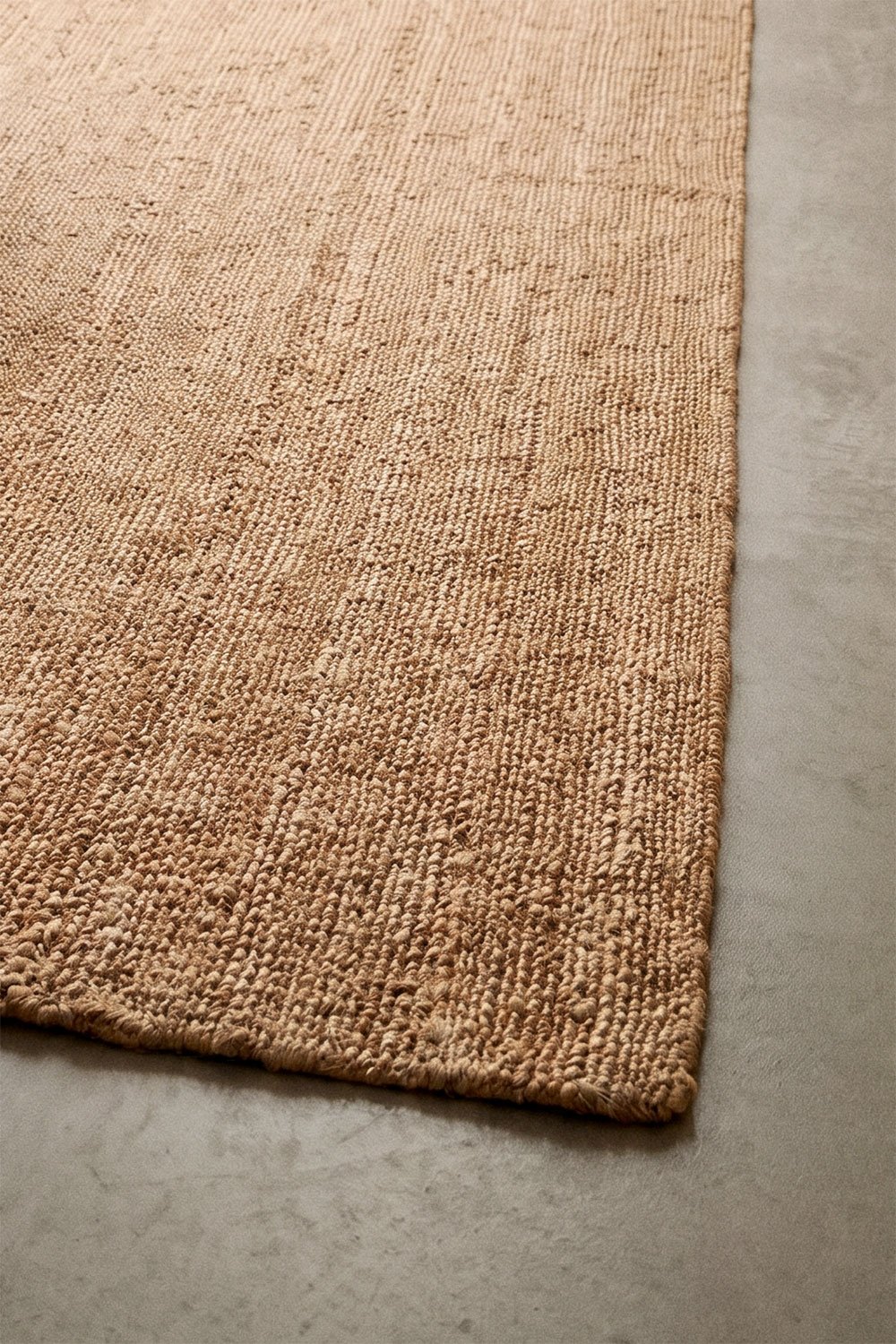 Tapis rectangulaire en laine et jute Wamba, image de la galerie 2