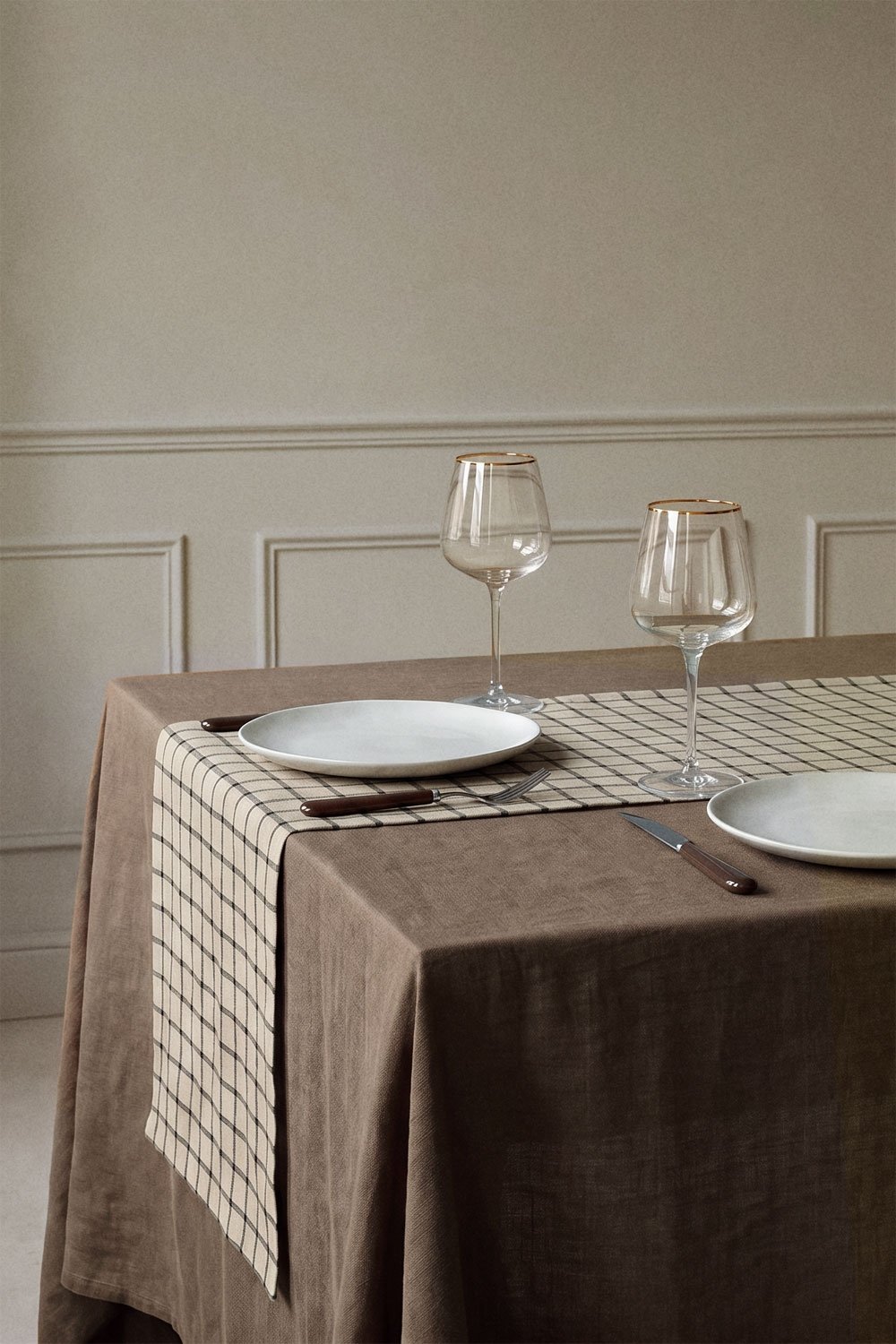 Chemin de table 50x160 cm en coton Oriska, image de la galerie 1
