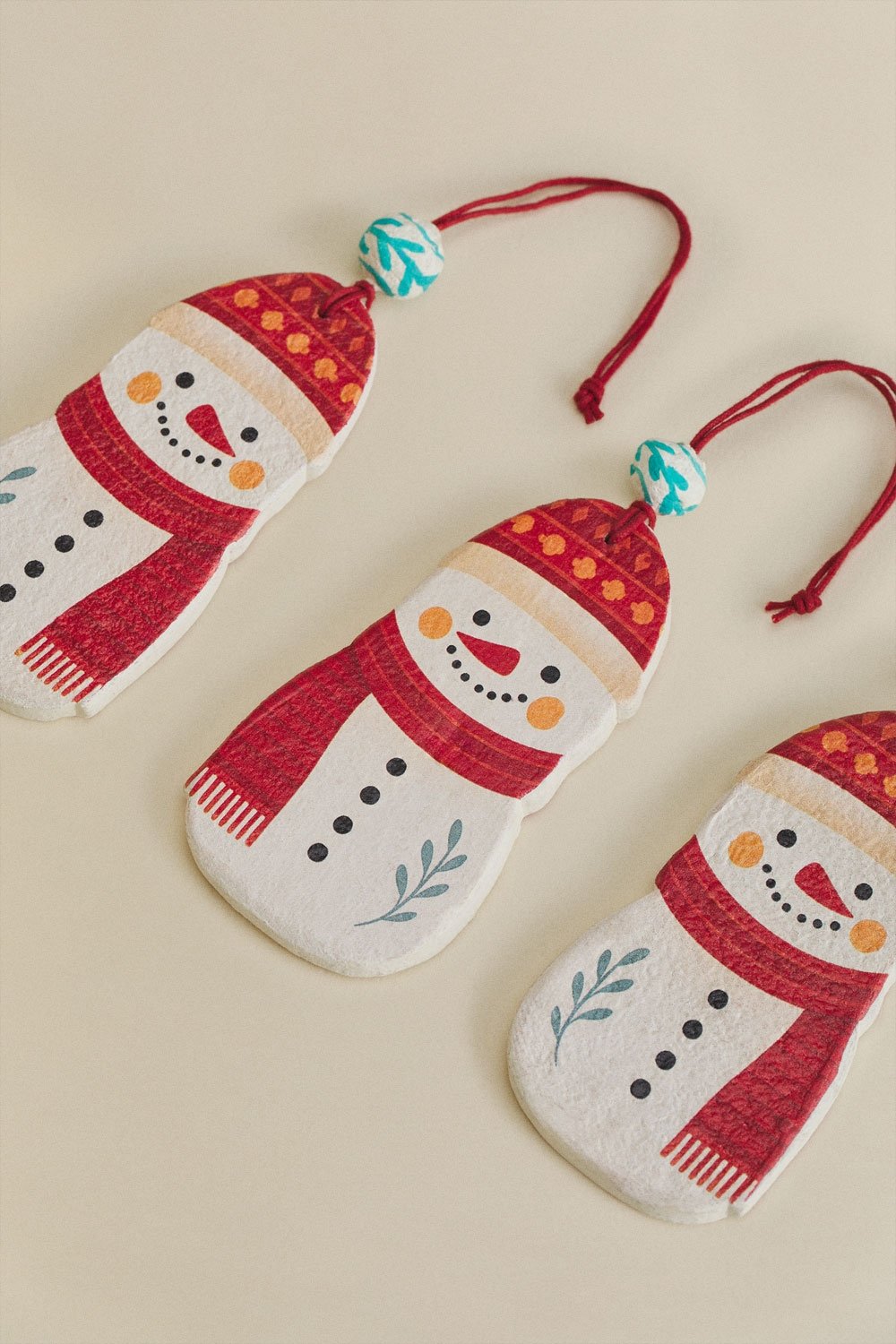 Pack de 3 décorations de Noël en papier mâché Naurex, image de la galerie 4