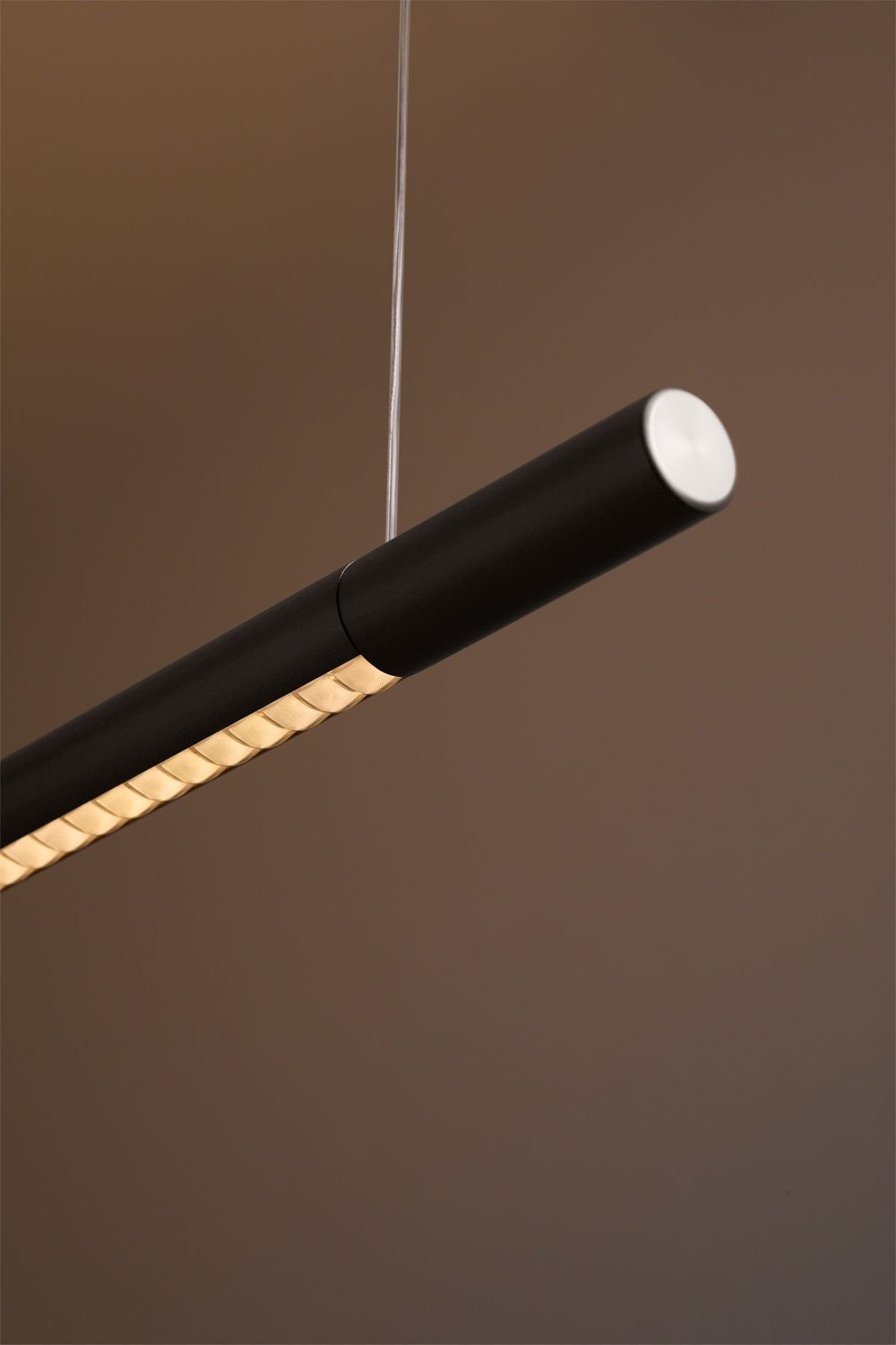 Suspension linéaire LED 120 cm avec lumière indirecte en aluminium Lirela, image de la galerie 6