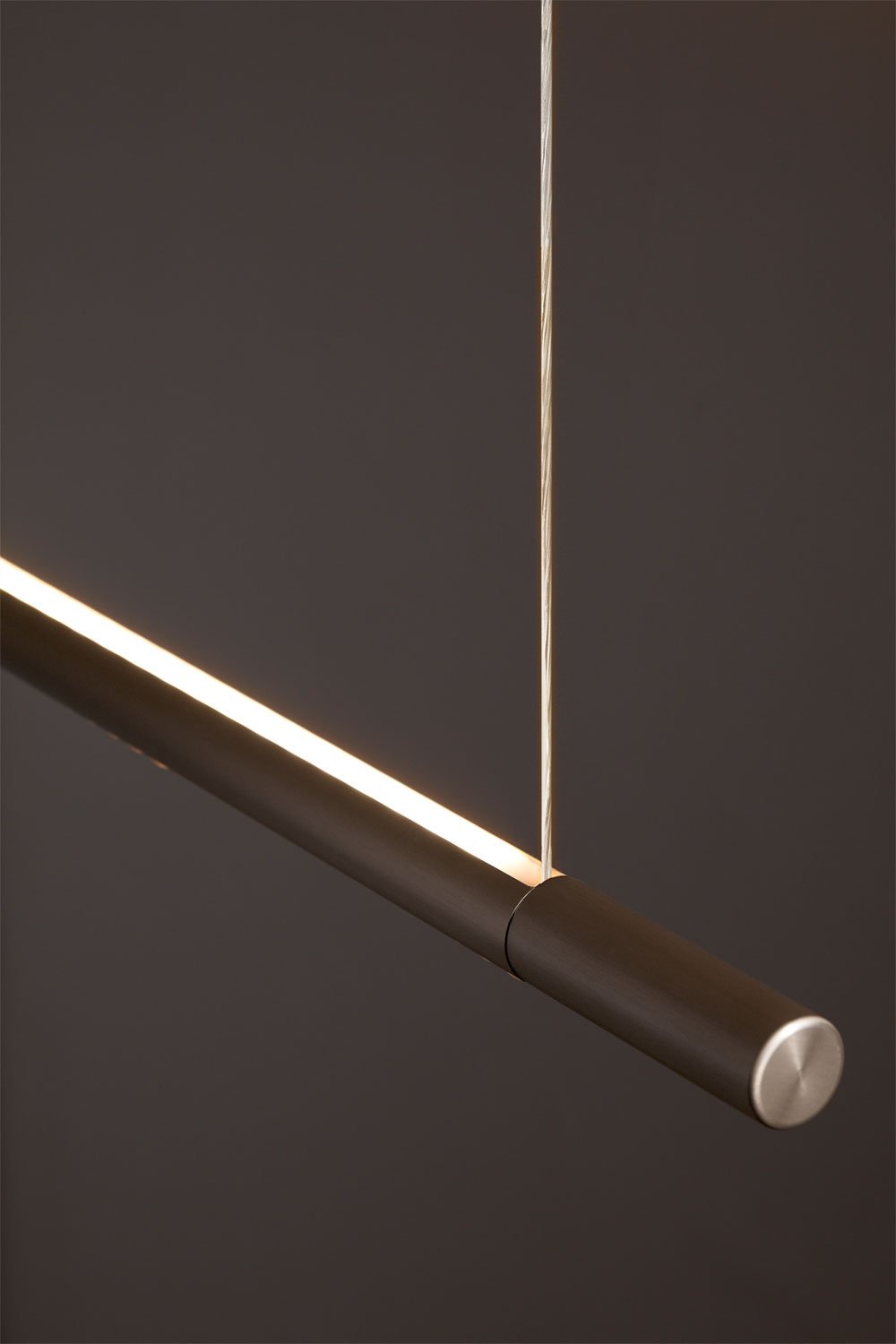 Suspension linéaire LED 120 cm avec lumière indirecte en aluminium Lirela, image de la galerie 8