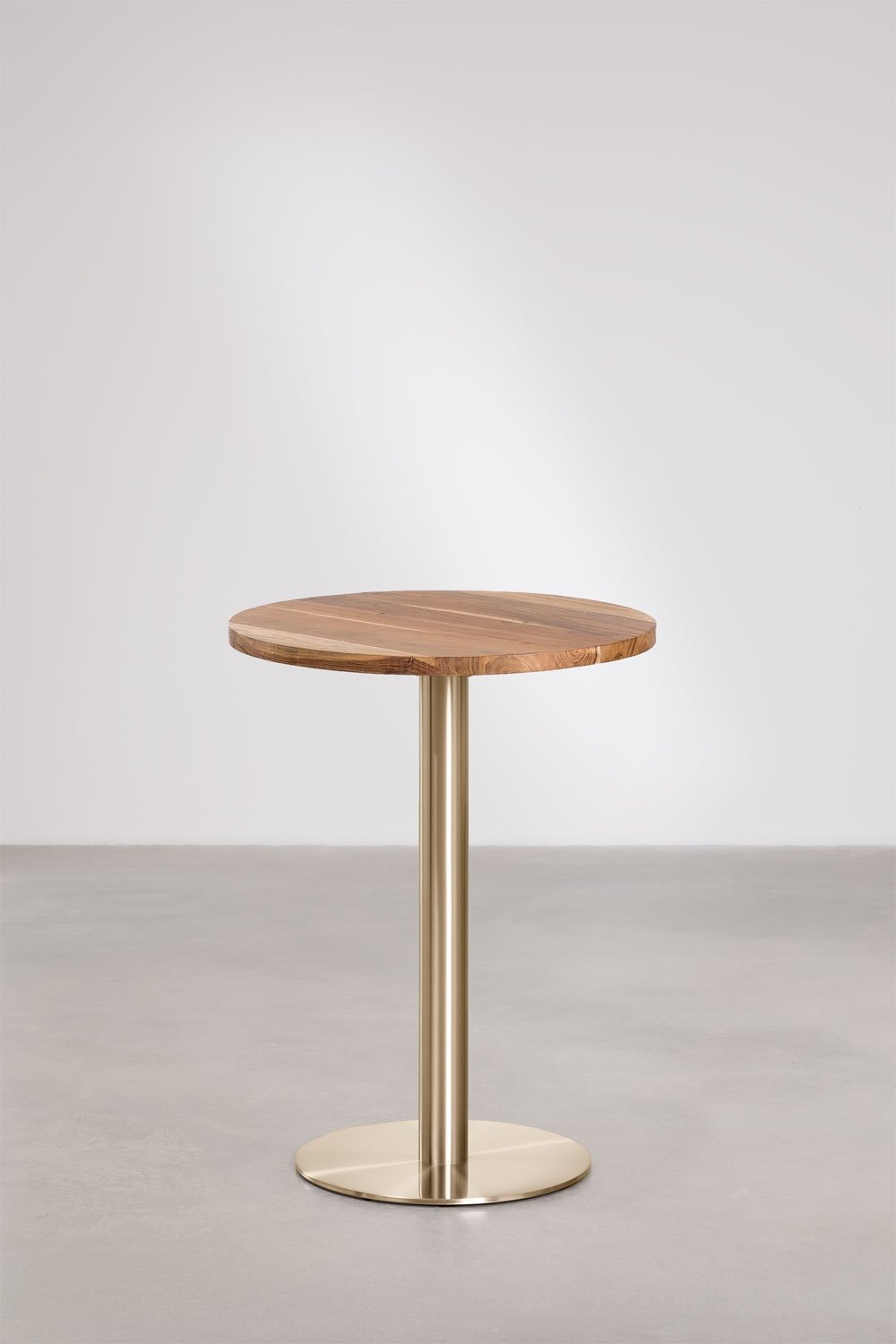 Table de bar ronde en bois d'acacia Xiren, image de la galerie 1