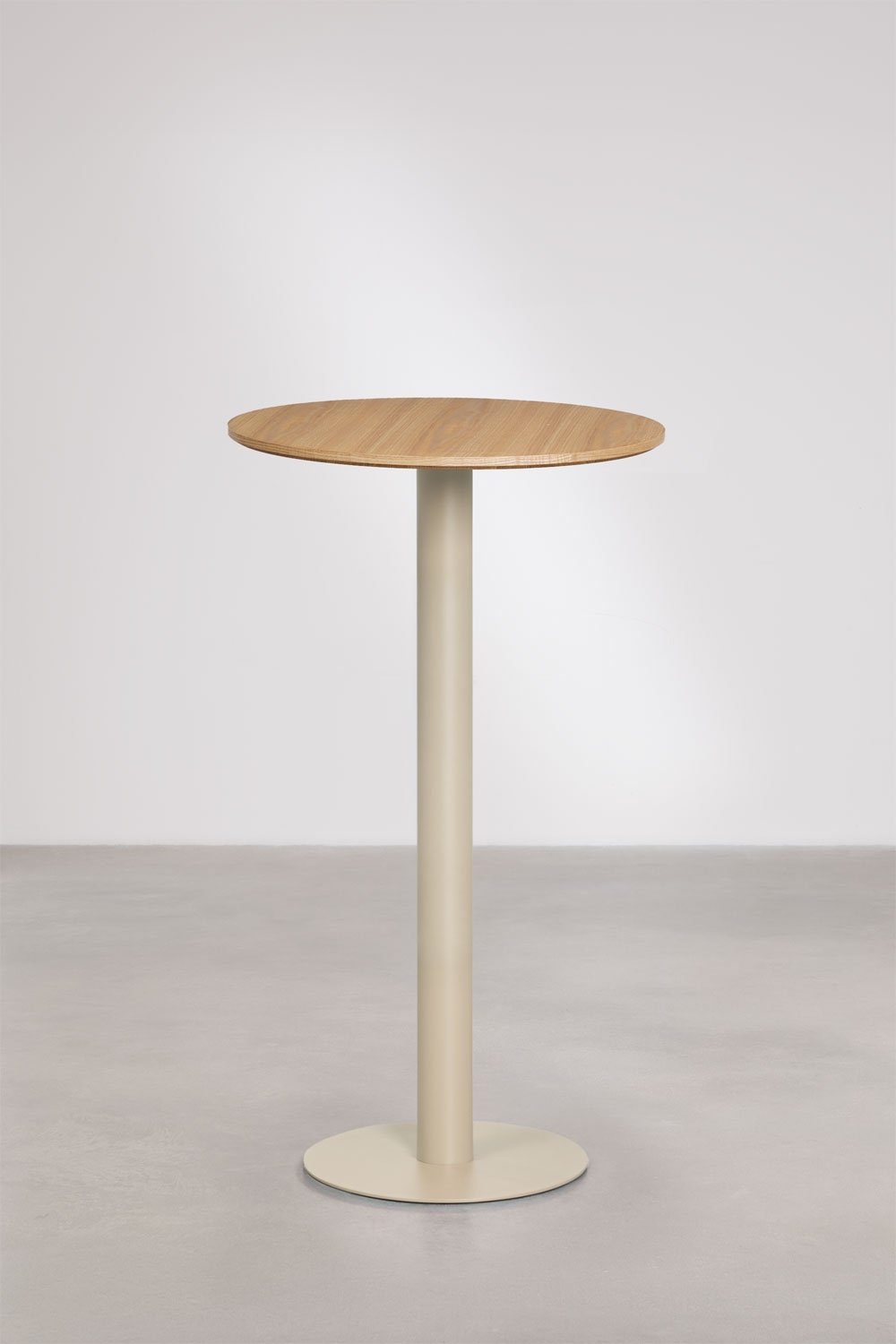 Table haute de bar ronde Ø60 cm en MDF Xiren, image de la galerie 1