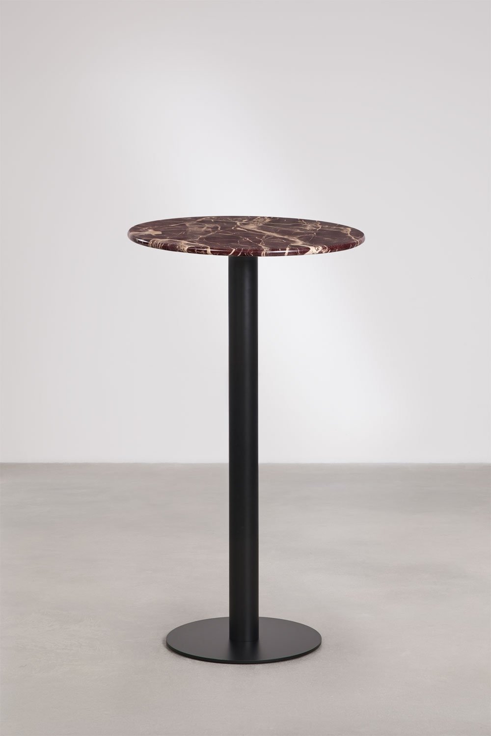 Table haute de bar ronde Ø60 cm en pierre naturelle Xiren, image de la galerie 1