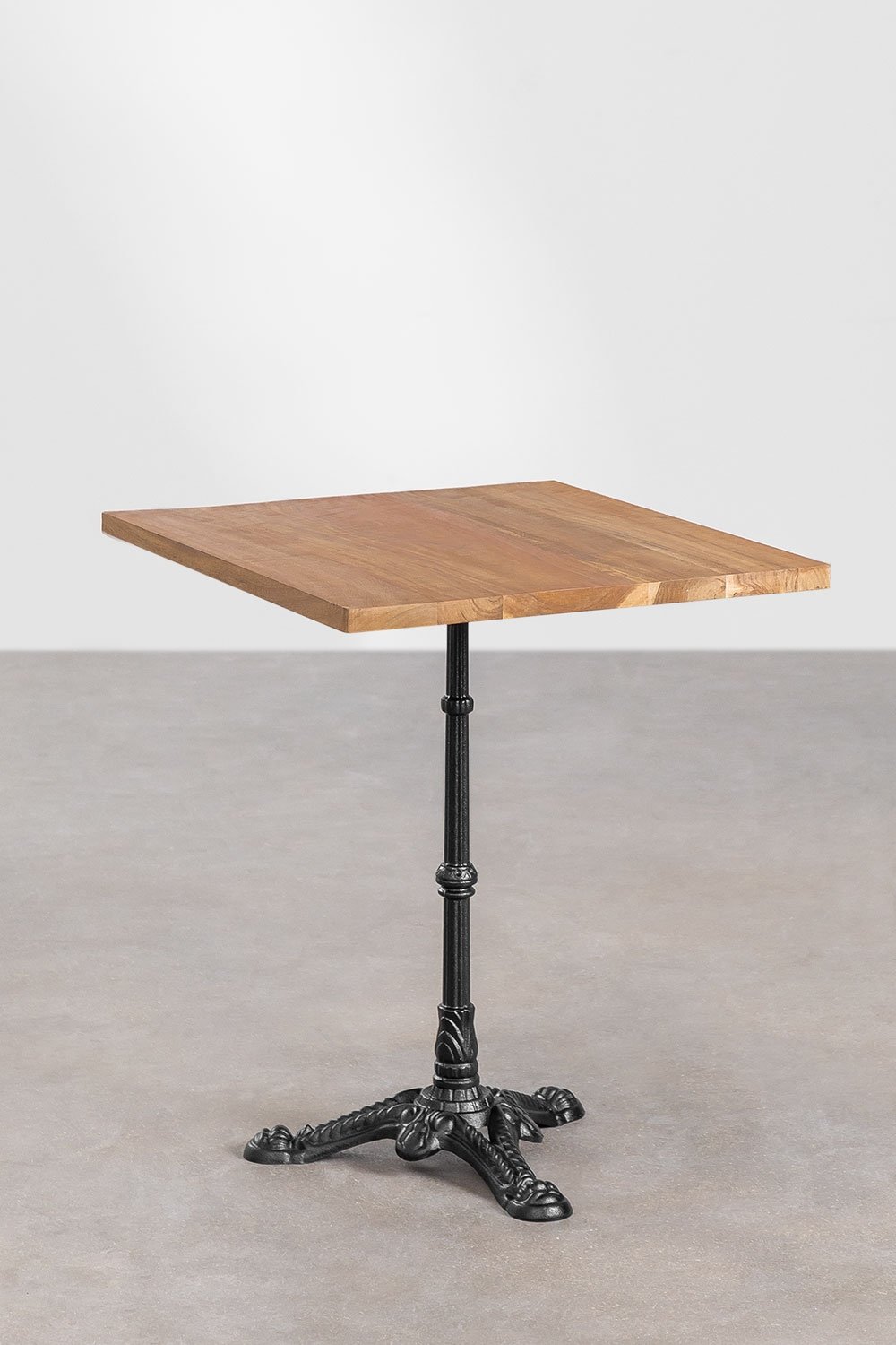 Table de bar carrée en bois d'acacia Azteca, image de la galerie 1