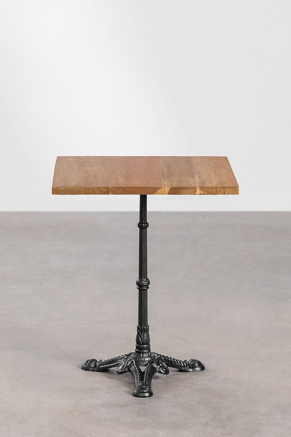 Table de bar carrée en bois d'acacia Azteca, image de la galerie 2