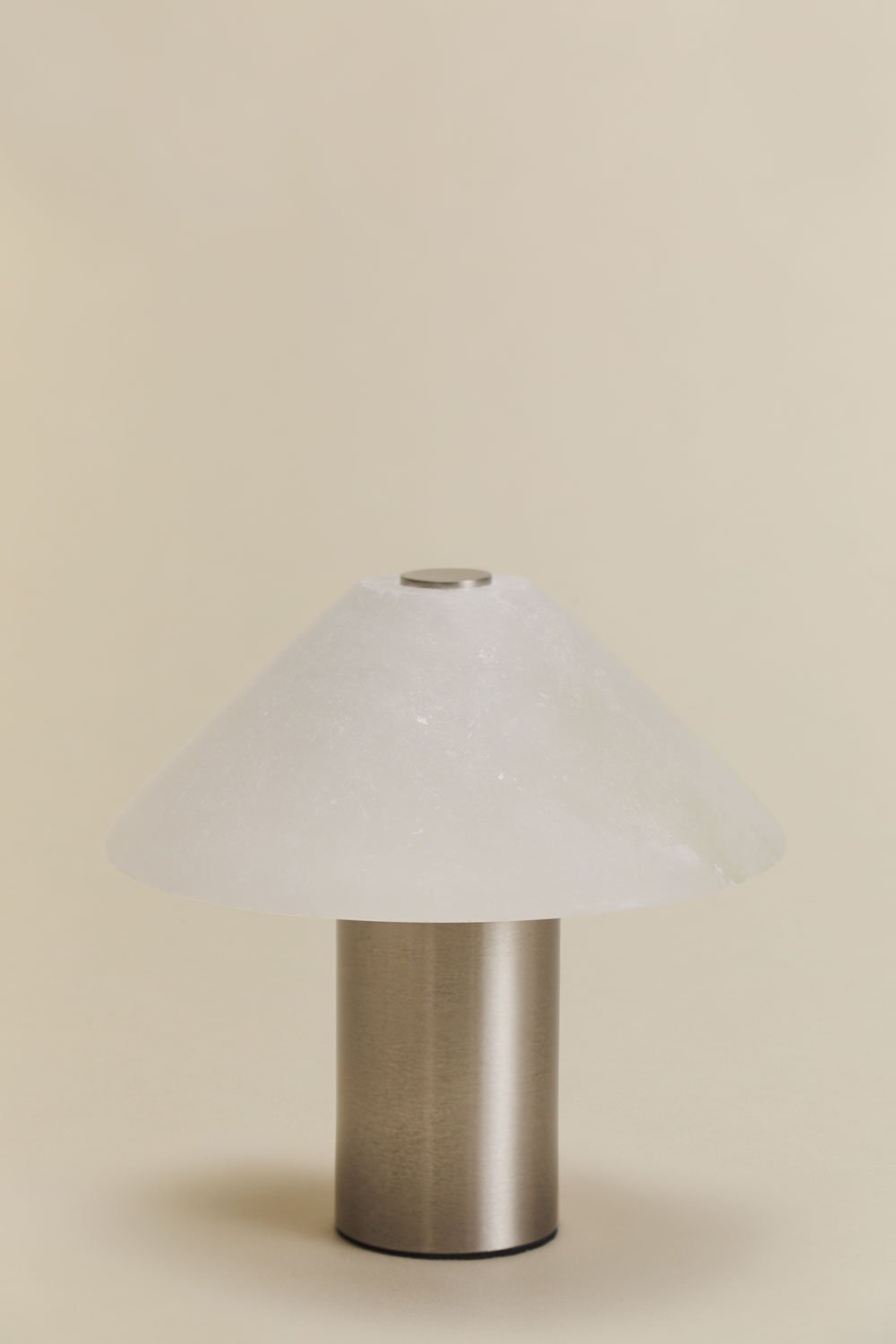 Lampe de table LED sans fil en albâtre et fer Barak, image de la galerie 4