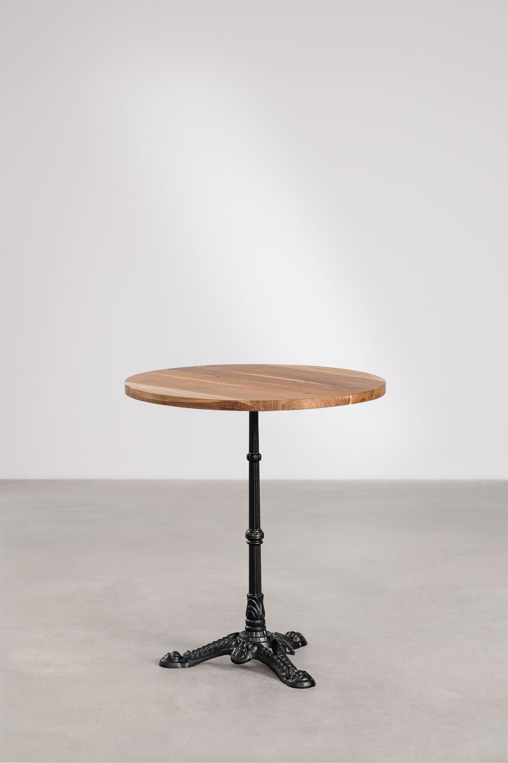 Table de bar ronde en bois d'acacia Azteca, image de la galerie 1