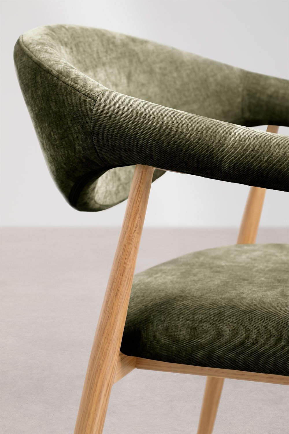 Chaise de salle à manger avec accoudoirs tapissée Nervoxi, image de la galerie 6