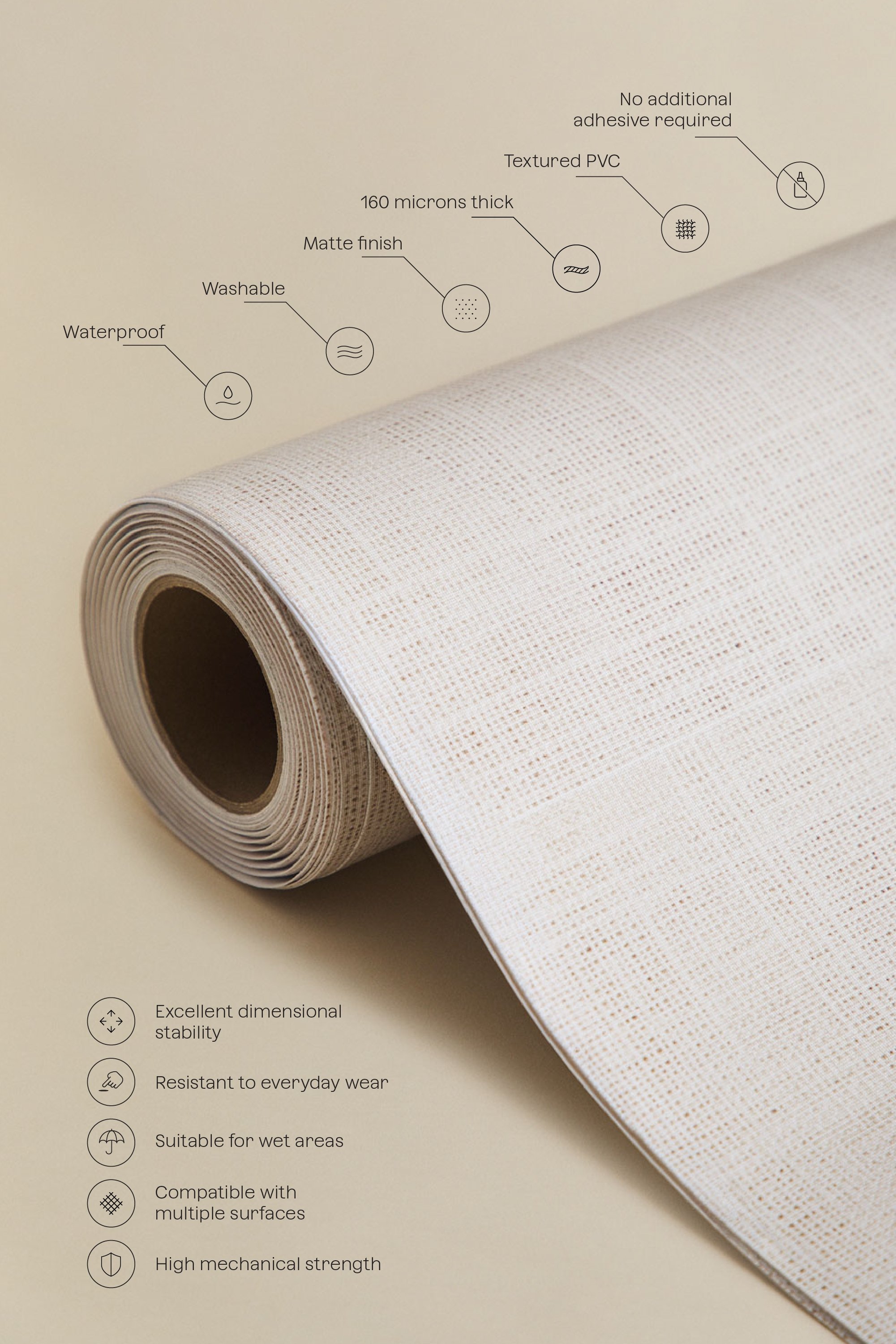 Pack de 2 panneaux de papier peint autocollants Mowave 65×260 cm, image de la galerie 5