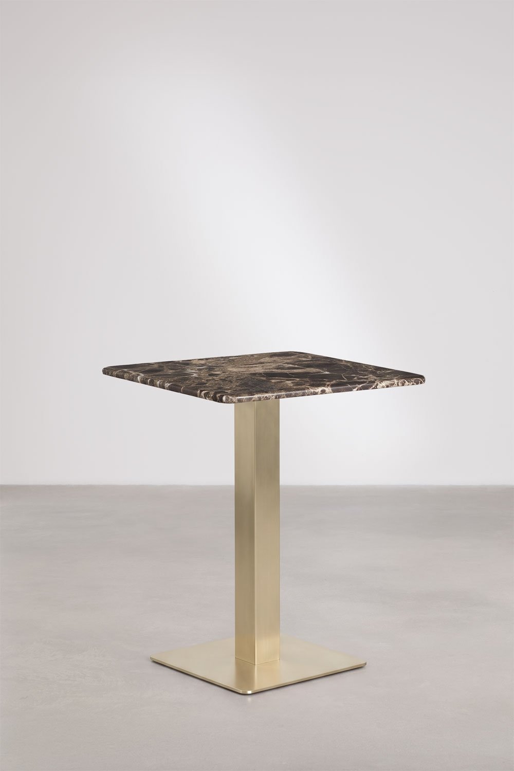 Table de bar carrée en pierre naturelle Livanto, image de la galerie 1