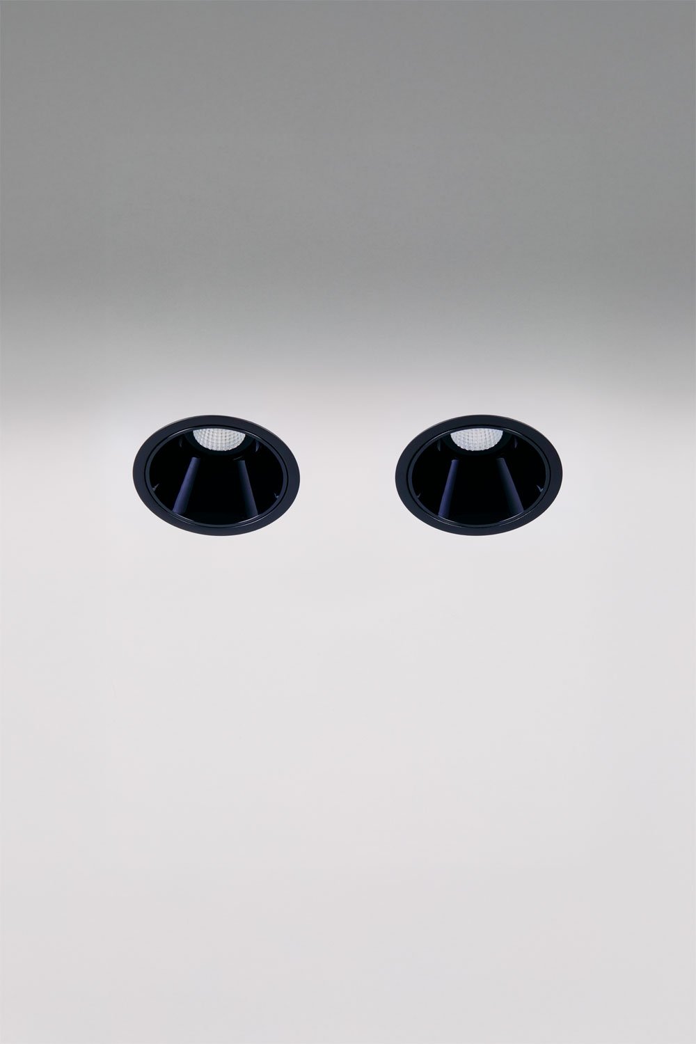 Pack de 2 downlights LED encastrables avec cadres Ø3 cm en aluminium avec allumage et extinction progressifs Luisiana, imagen de galeria 3