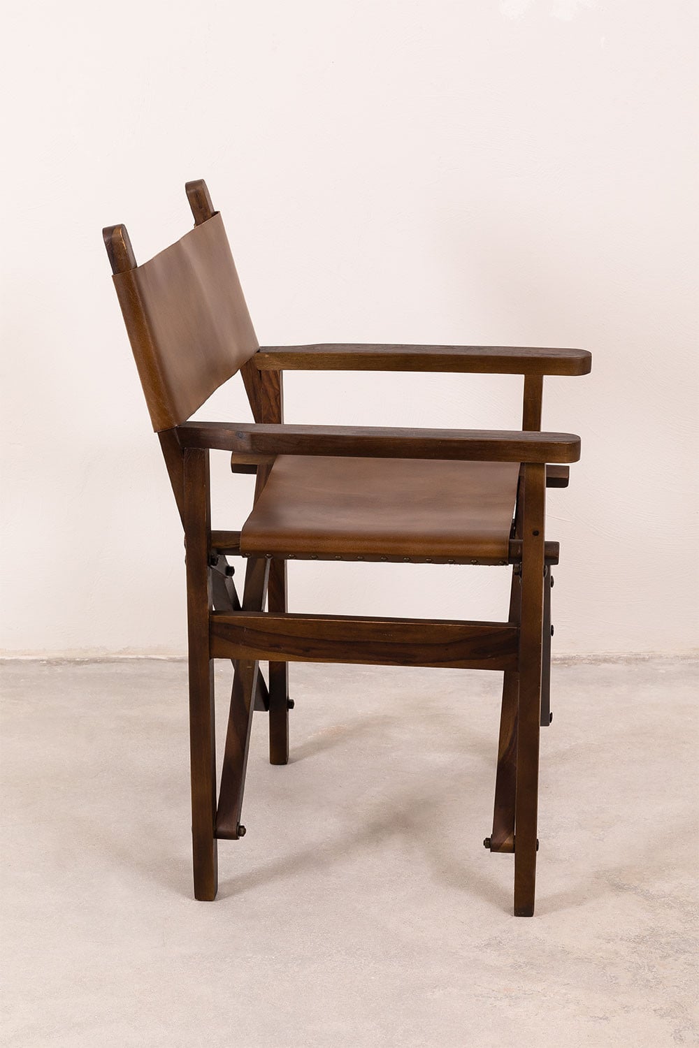 Chaise de réalisateur en cuir Madeo, image de la galerie 3