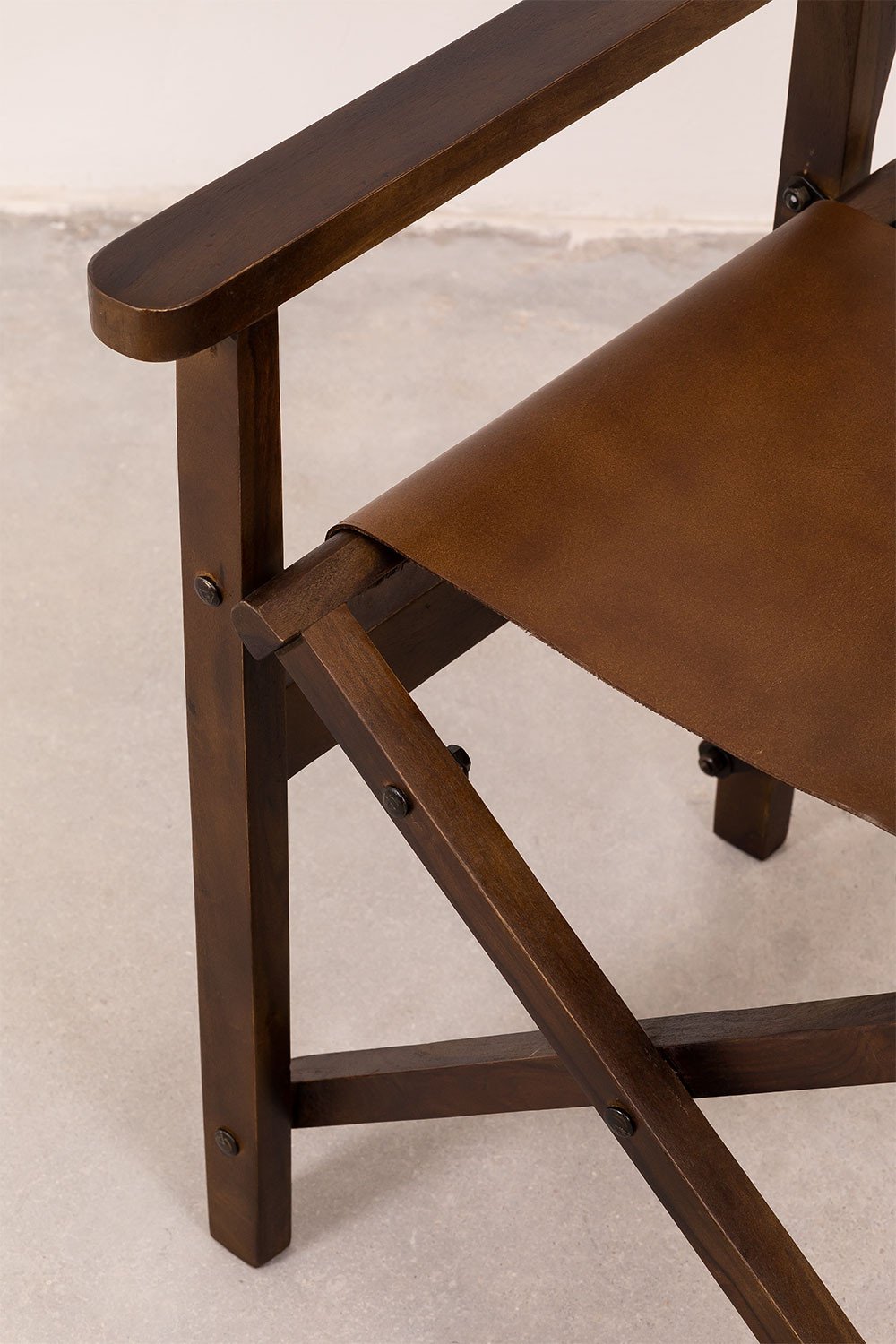 Chaise de réalisateur en cuir Madeo, image de la galerie 6