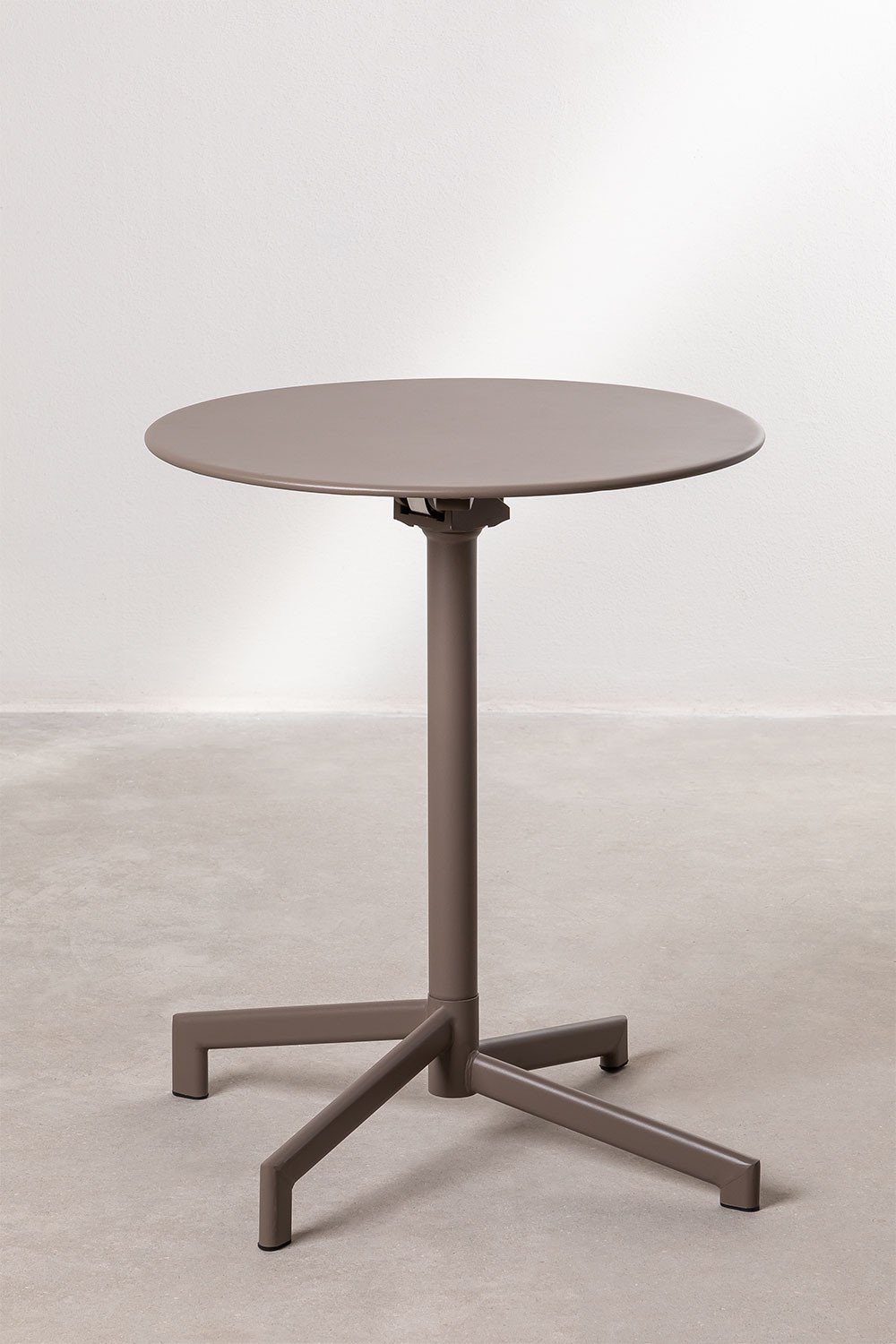 Table de Bar Pliante et Convertible en 2 Hauteurs en Acier (Ø59,5 cm) Dely, image de la galerie 1