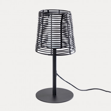 Bissel Outdoor Polyethylene Table Lamp Black - Sklum