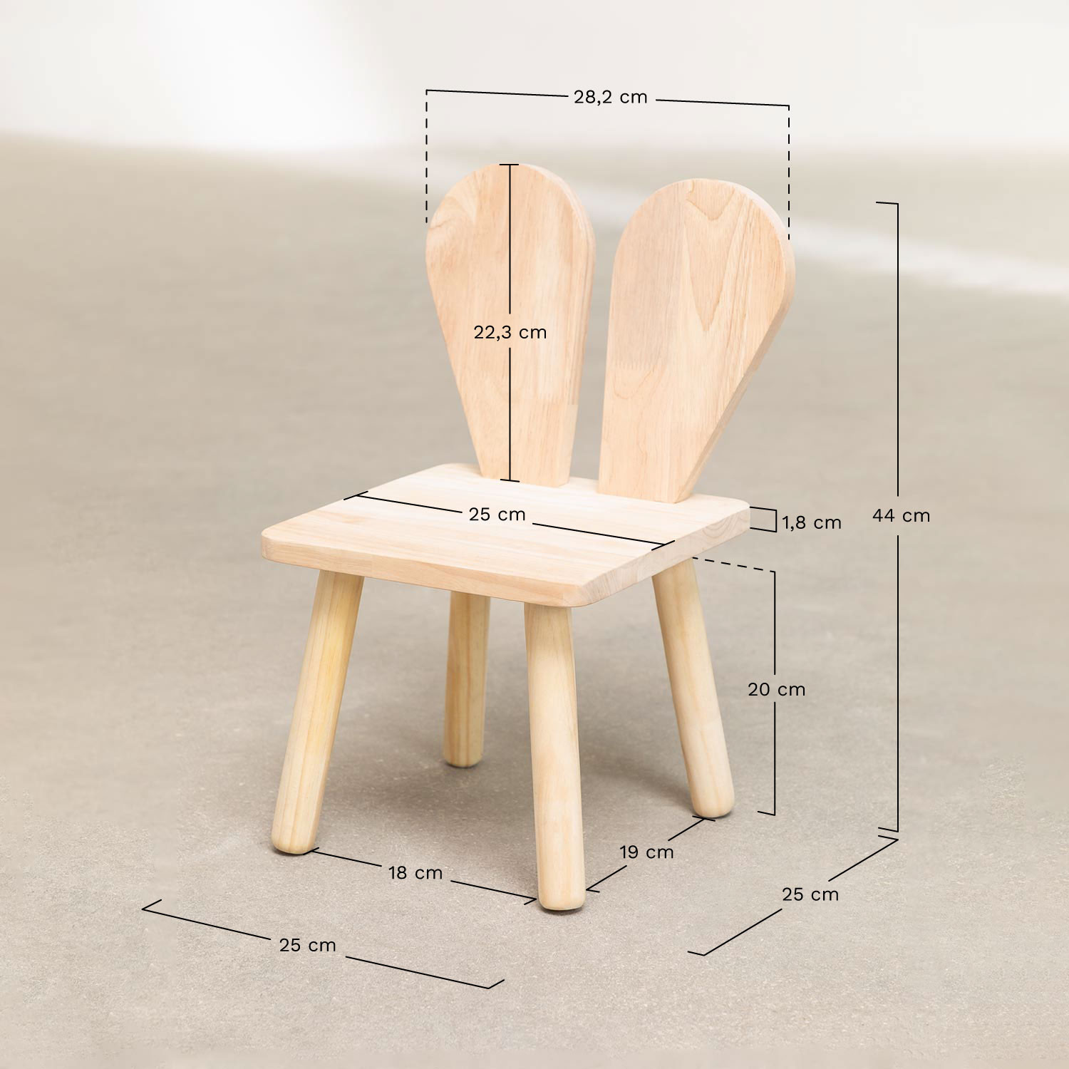 Wooden Chair Buny Style Kids SKLUM