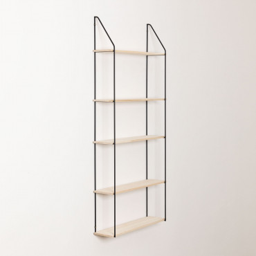 Wood & Steel Wall Shelf Arison 5 Shelves Shelf - Sklum