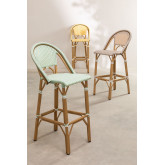 High Garden Stool with Backrest Alisa Bistro, thumbnail image 1