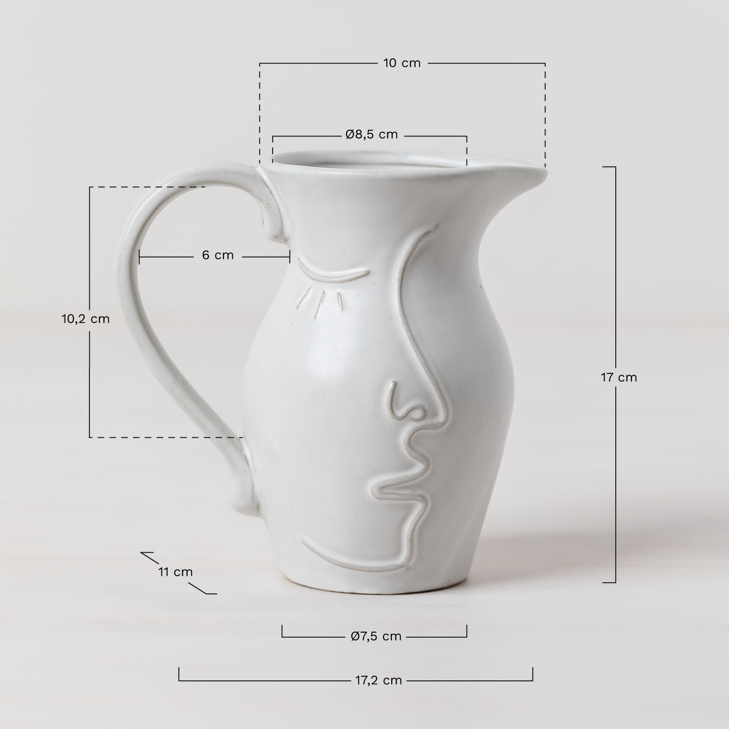 Decorative Ceramic Vase Samaya, medidas