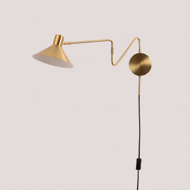 Metallic Wall Lamp Lizz Yellow Gold - Sklum