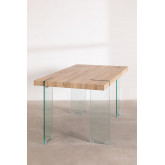 MDF Rectangular Dining Table with Glass legs Kali , thumbnail image 2