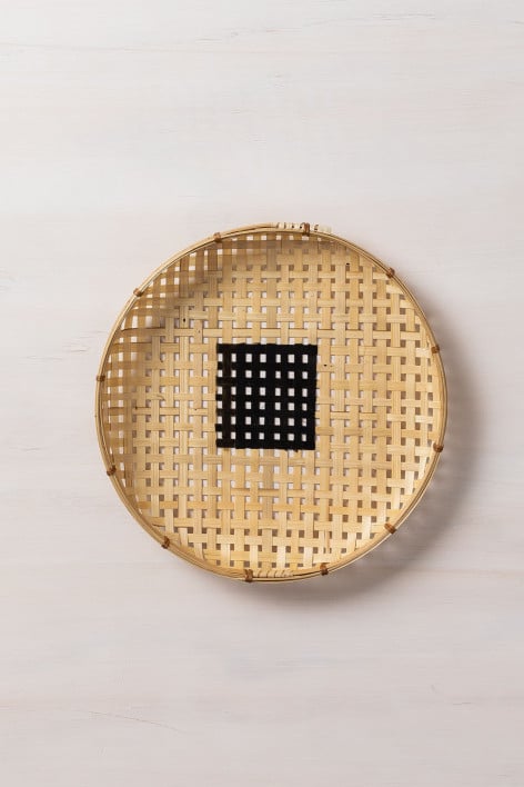 Round decorative bamboo plate Kudri