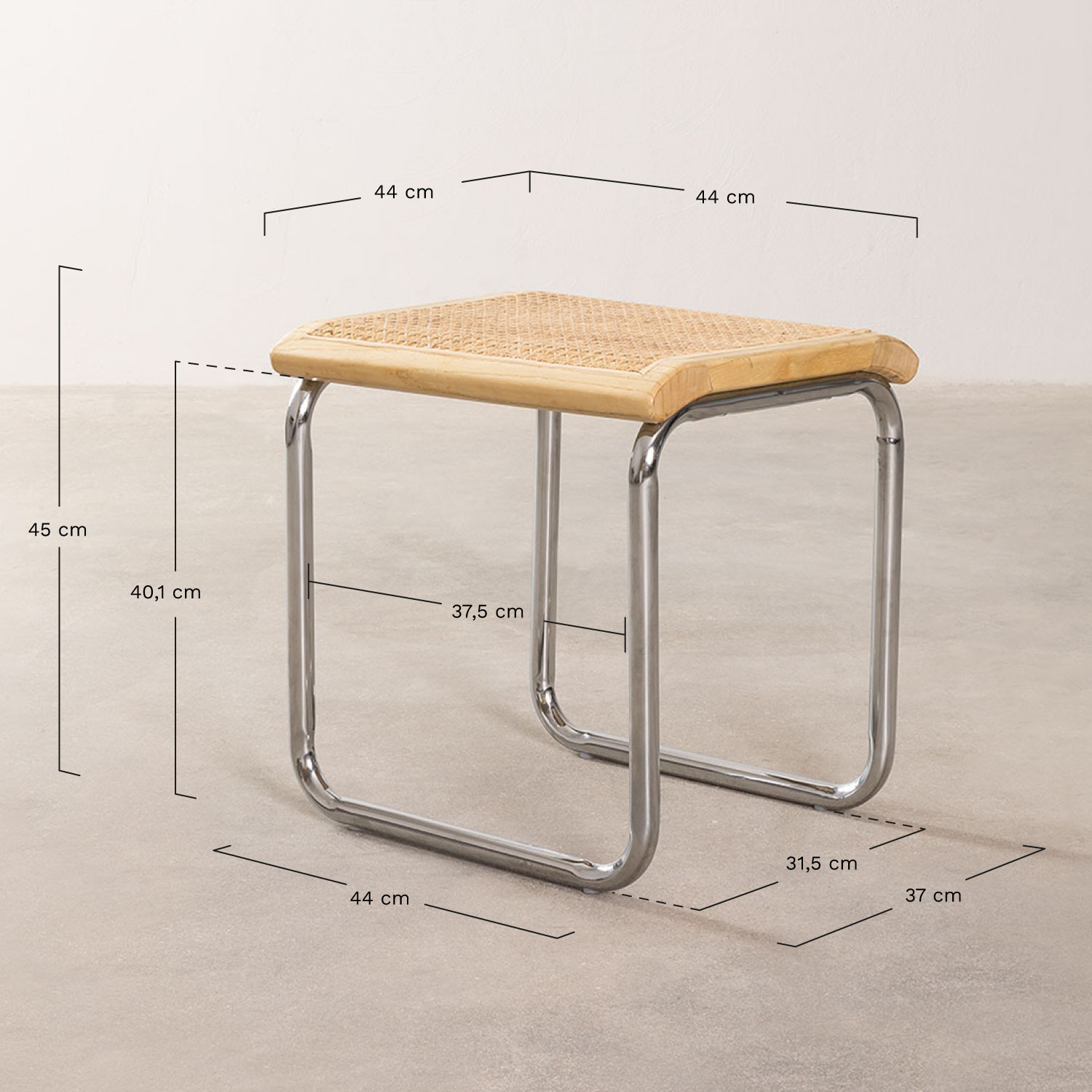 Low Rattan Stool Tento SKLUM