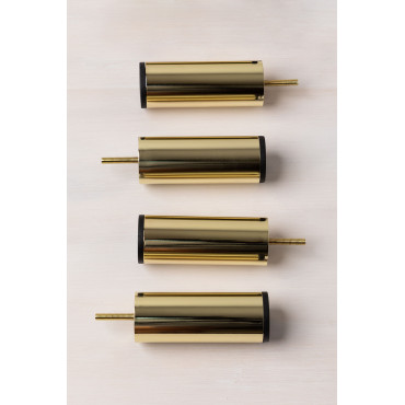 Kata Set Of Legs For Modular Sofa Yellow Gold & Set Of 4 Legs (for Kata Armchair And Pouf Modules) - Sklum