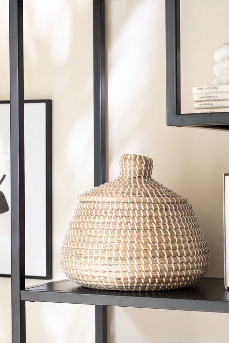 Bazel seagrass basket with lid