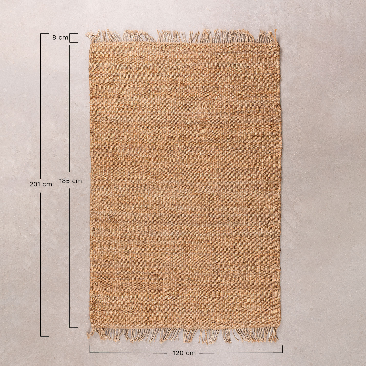 Hemp Rug Natural Calmah, medidas