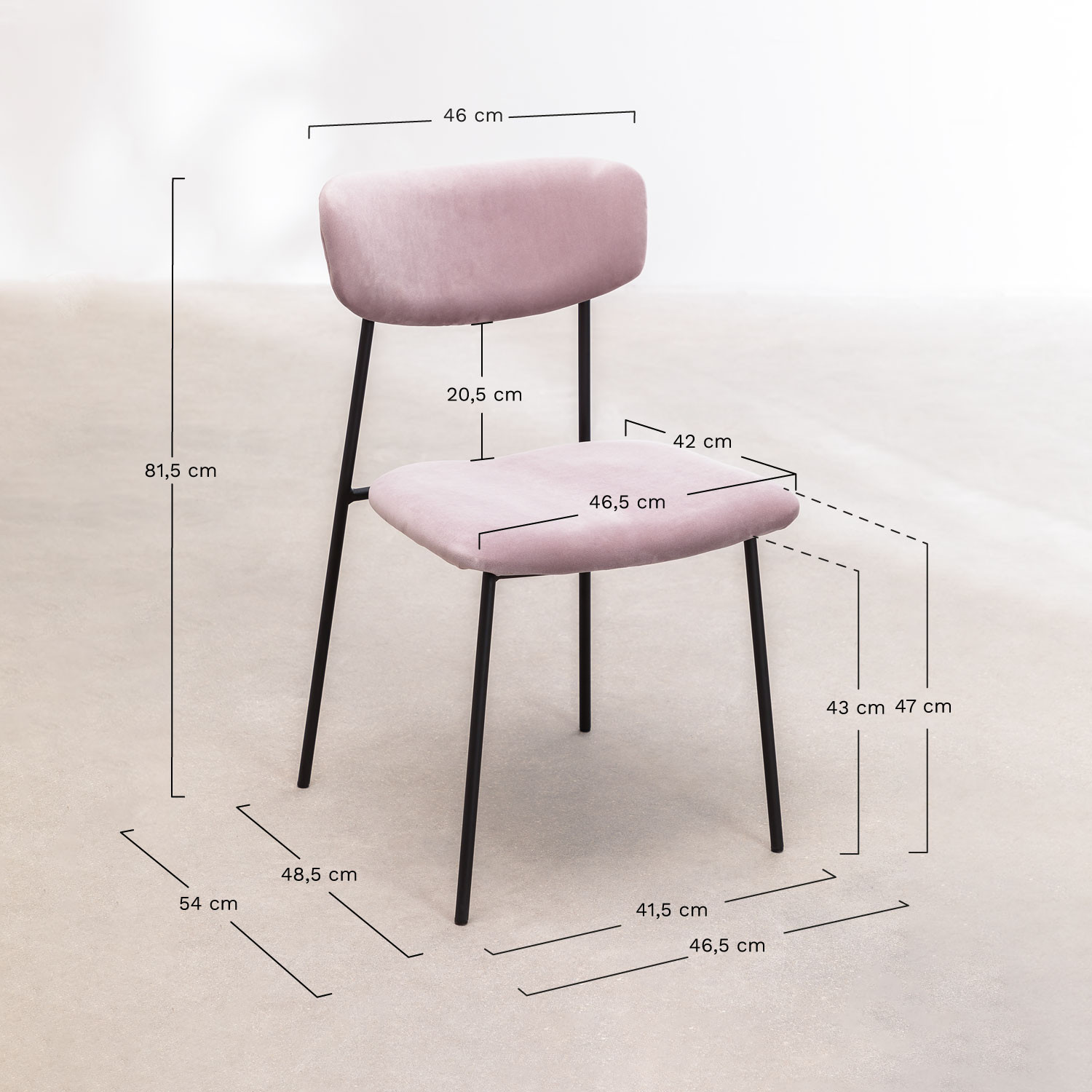 Velvet Stackable Dining Chair Sam SKLUM