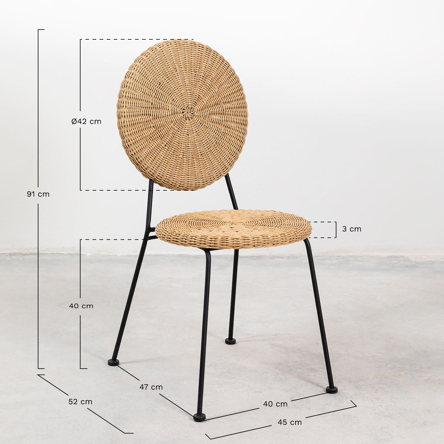 Synthetic Wicker Garden Chair Venno SKLUM