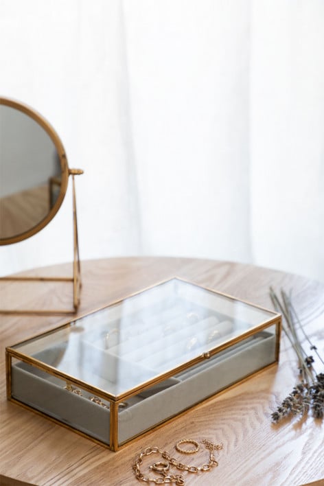 Olena glass jewelry box