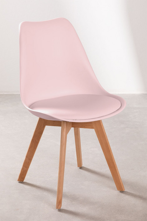 Pack of 4 Nordic dining chairs - Pink Hazelnut