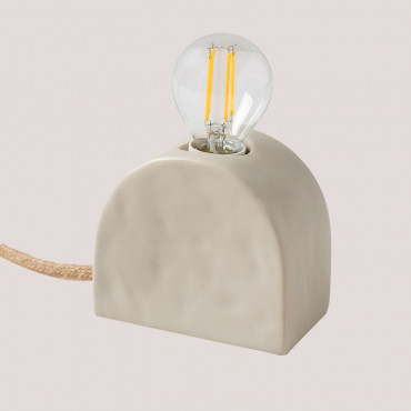 Table Lamp Fiana Ceramic Beige Cream - Sklum