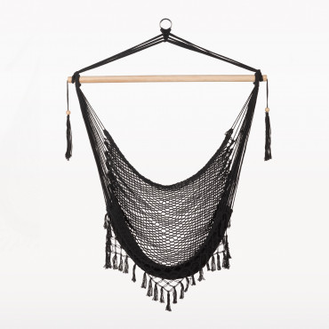 Thana Bamboo Hanging Chair Black - Sklum