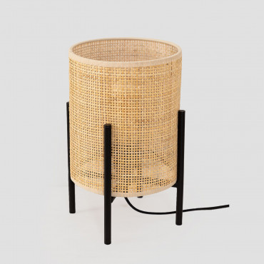 Rattan Table Lamp Tubber Natural - Sklum