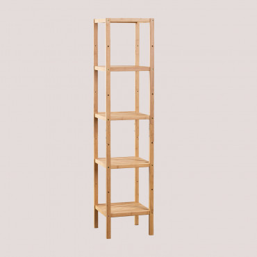 Bamboo Bookshelf Zarak Bamboo & ↑ 145,5 Cm - Sklum