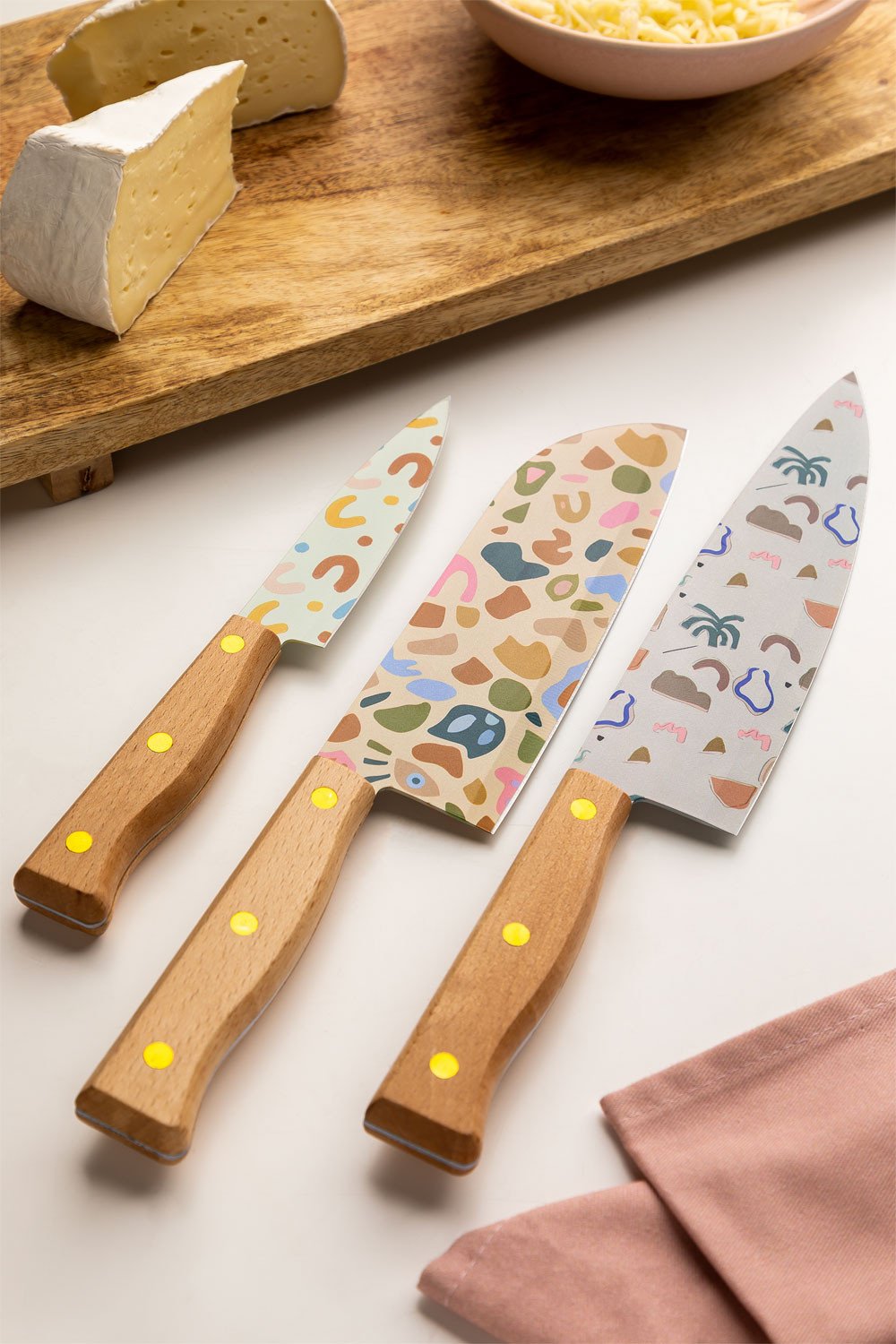 Set of Kitchen Knives with Wooden Block Espe - SKLUM