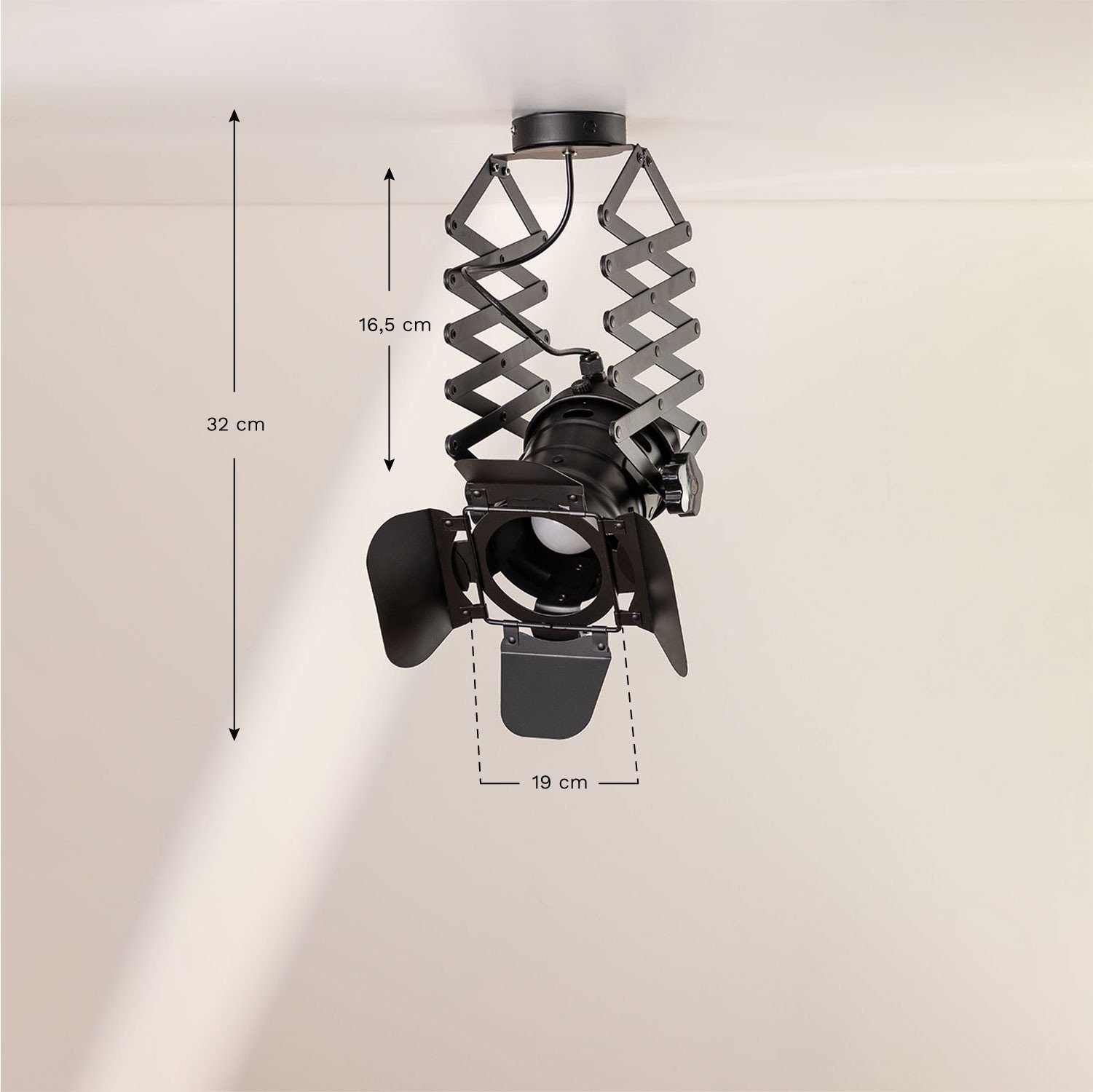 Extendable Ceiling Lamp Gabon , medidas