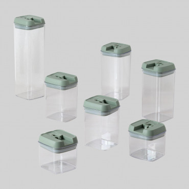 Kitchen Jars Janos Set Of 7 Celadon Green - Sklum