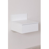 Wall-Mounted Wooden Bedside Table with Drawer Caneto Design, thumbnail image 2