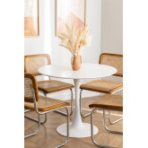 MDF & Metal Round Dining Table Ivet Style, thumbnail image 1