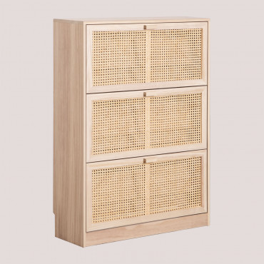 Wooden Shoe Cabinet Ralik Brown Natural Wood - Sklum
